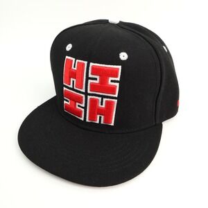Hawaii's Finest Snapback Hat Black Red HI Letters Fitted Baseball Cap